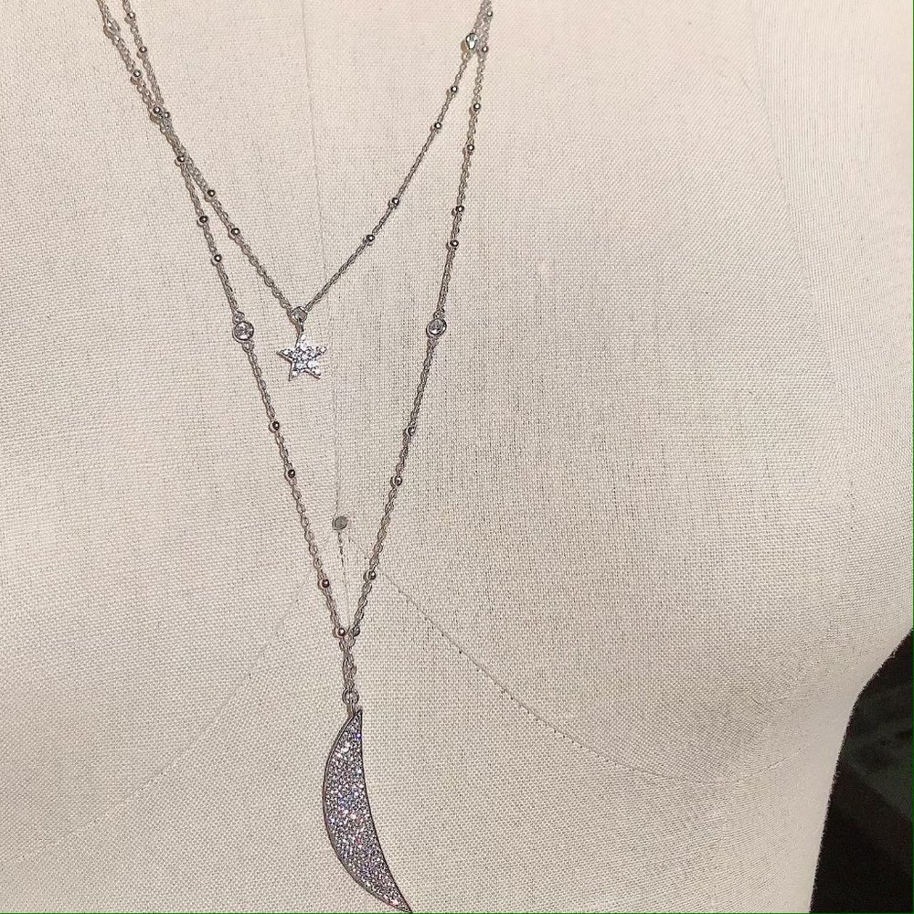Henri Bendel Luxury Moon Star Rhinestone necklace